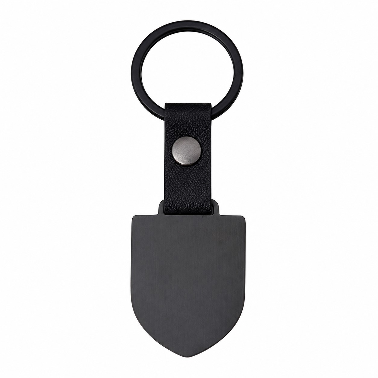 Shield Pendant Keychain With Leather Strap — view 2