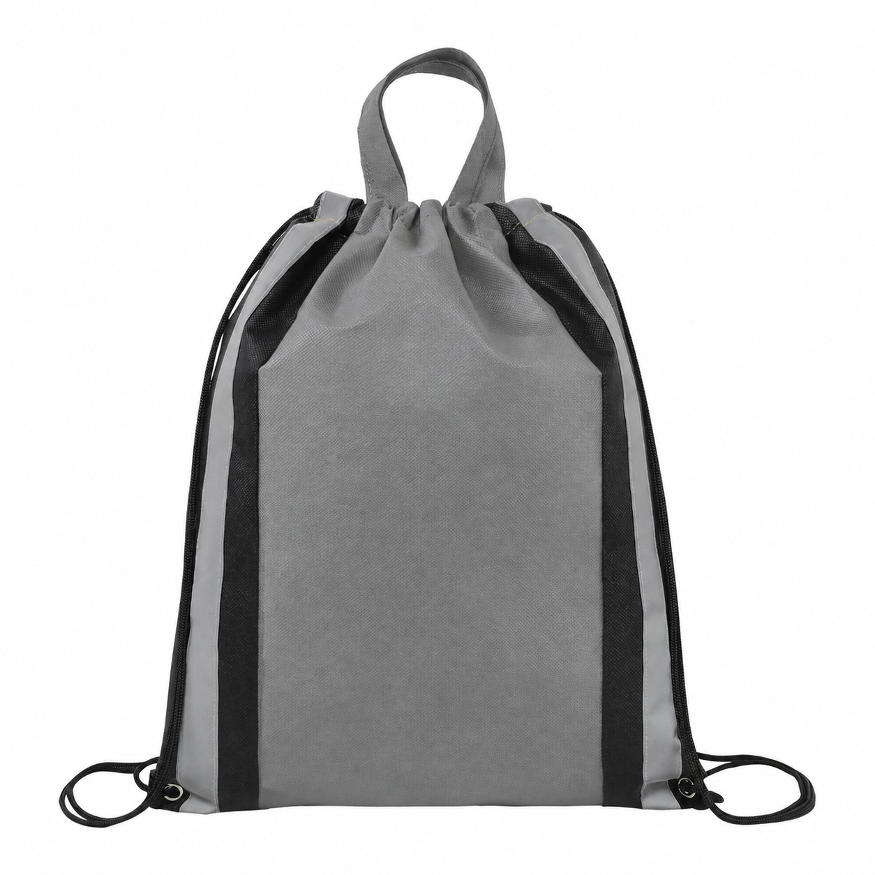 Reinforced Handles Drawstring Bag — Gray