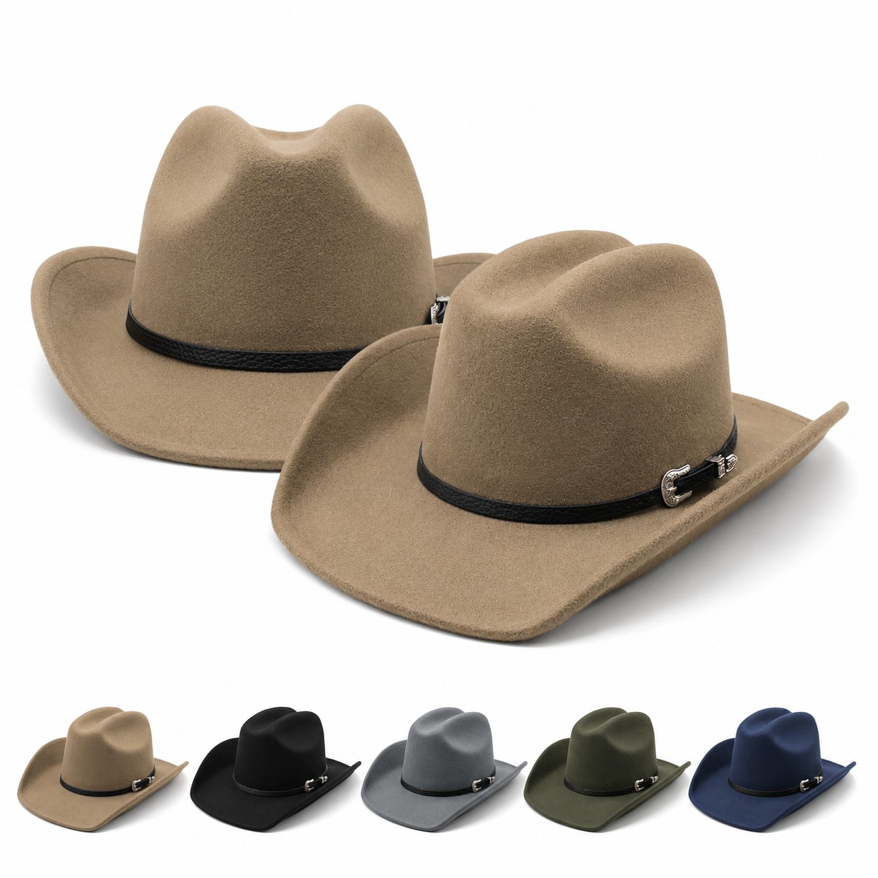 Polyester Band Trim Cowboy Hat