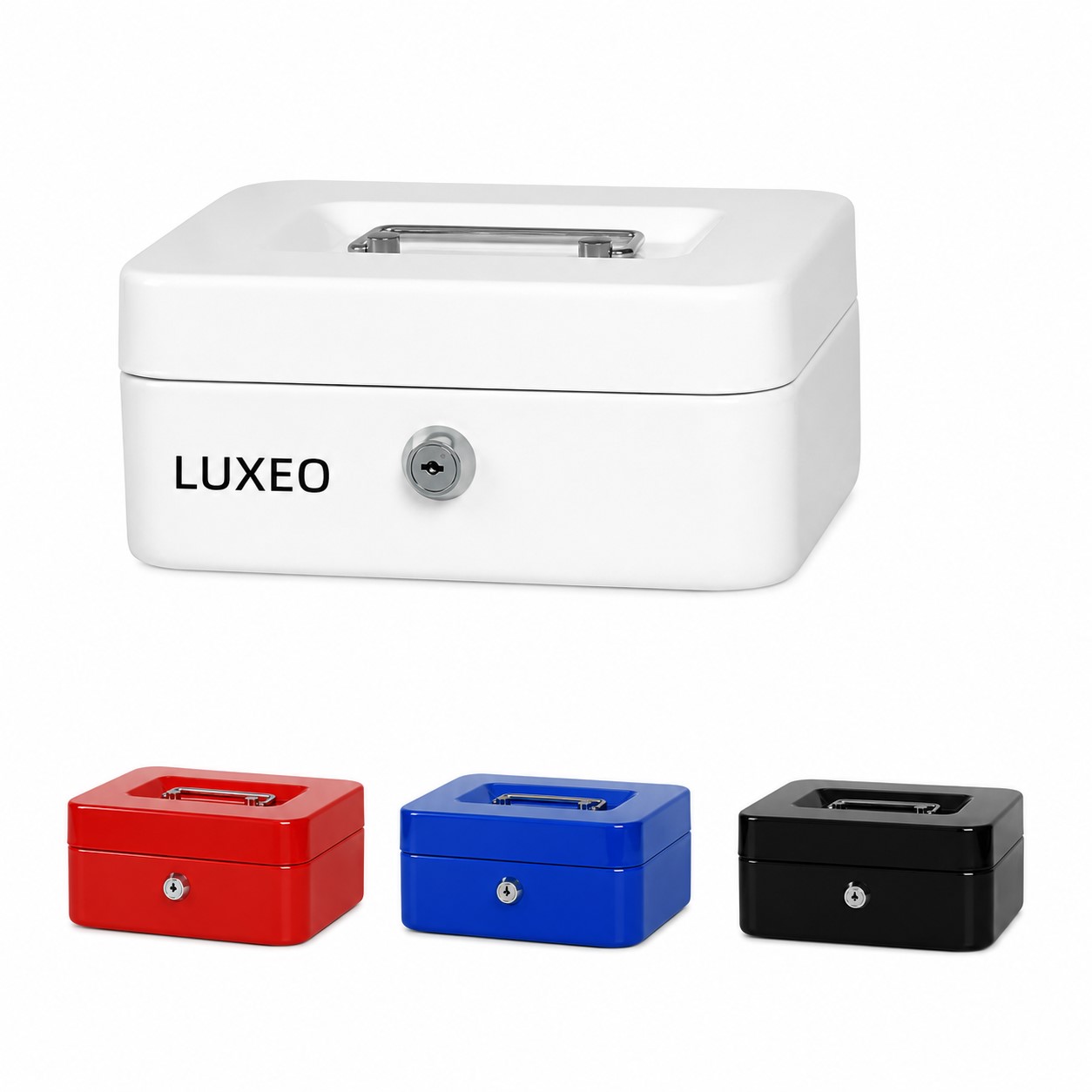 Locking Steel Cash Box With Carry Handle