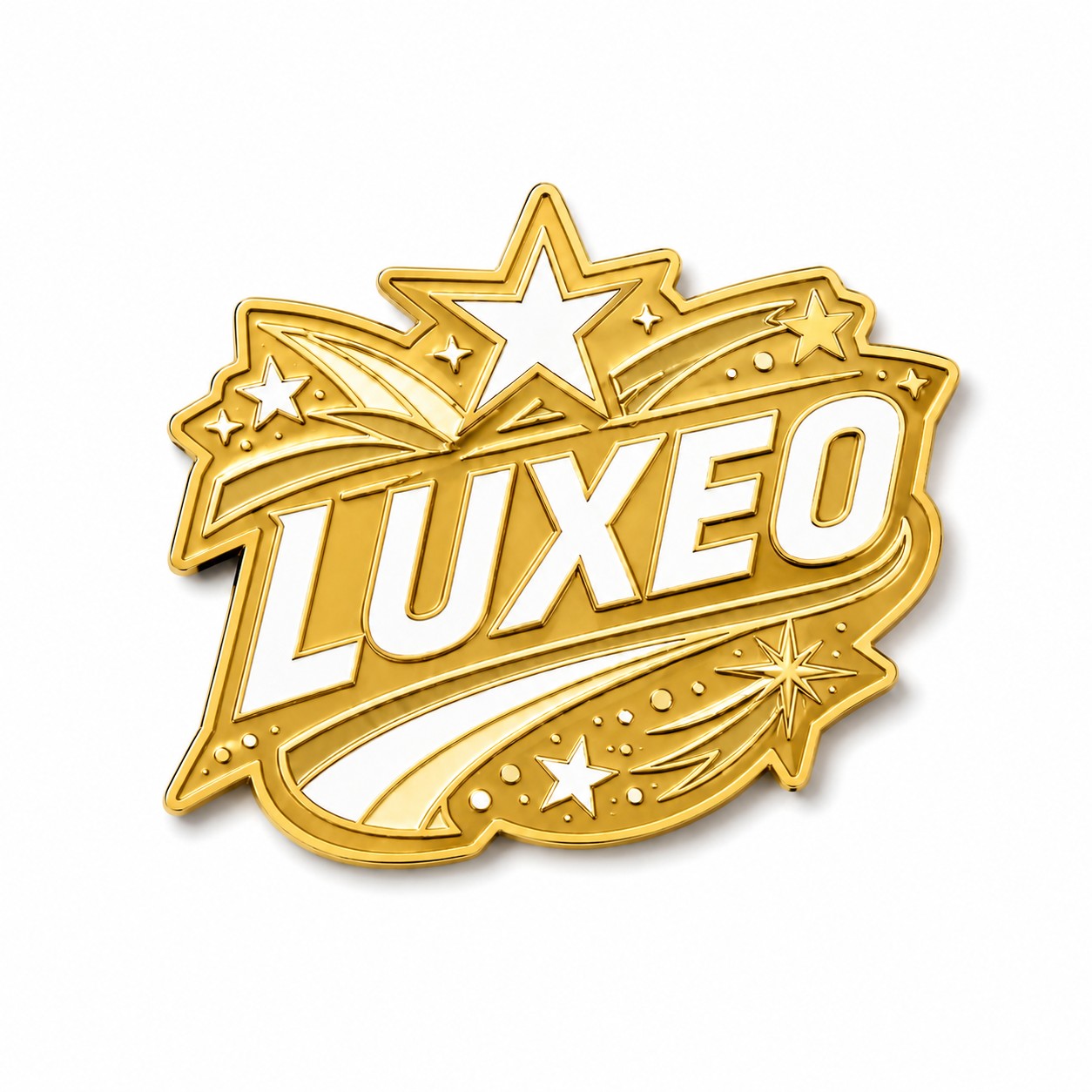One Inch Hard Enamel Badge — Brass Gold