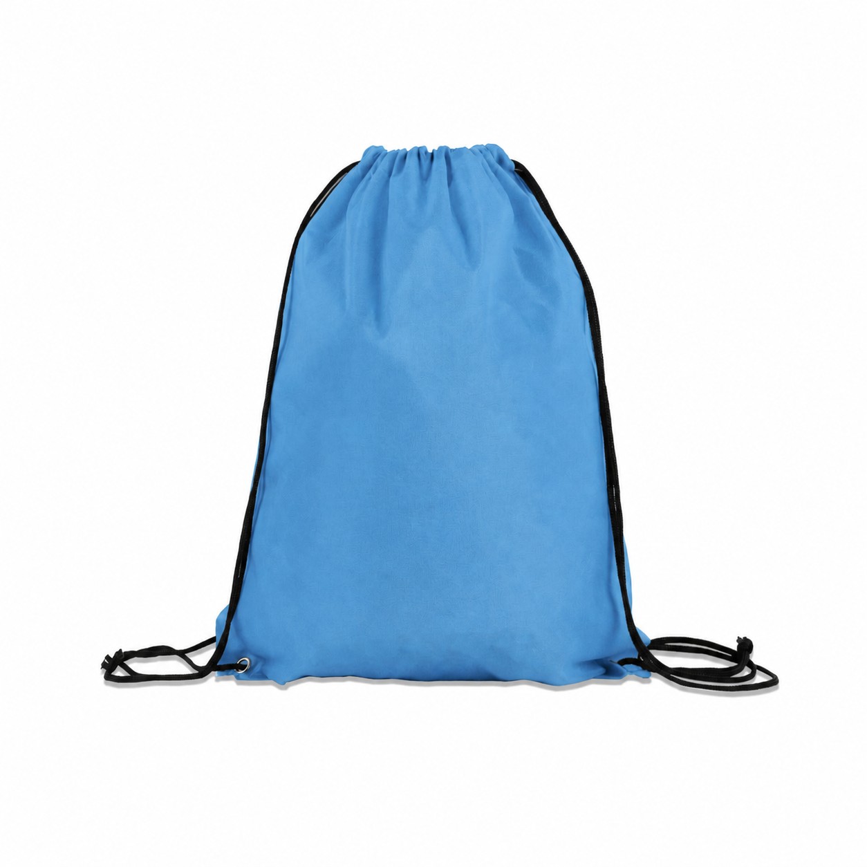 210D Polyester Drawstring Backpack With Adjustable Cords — Blue