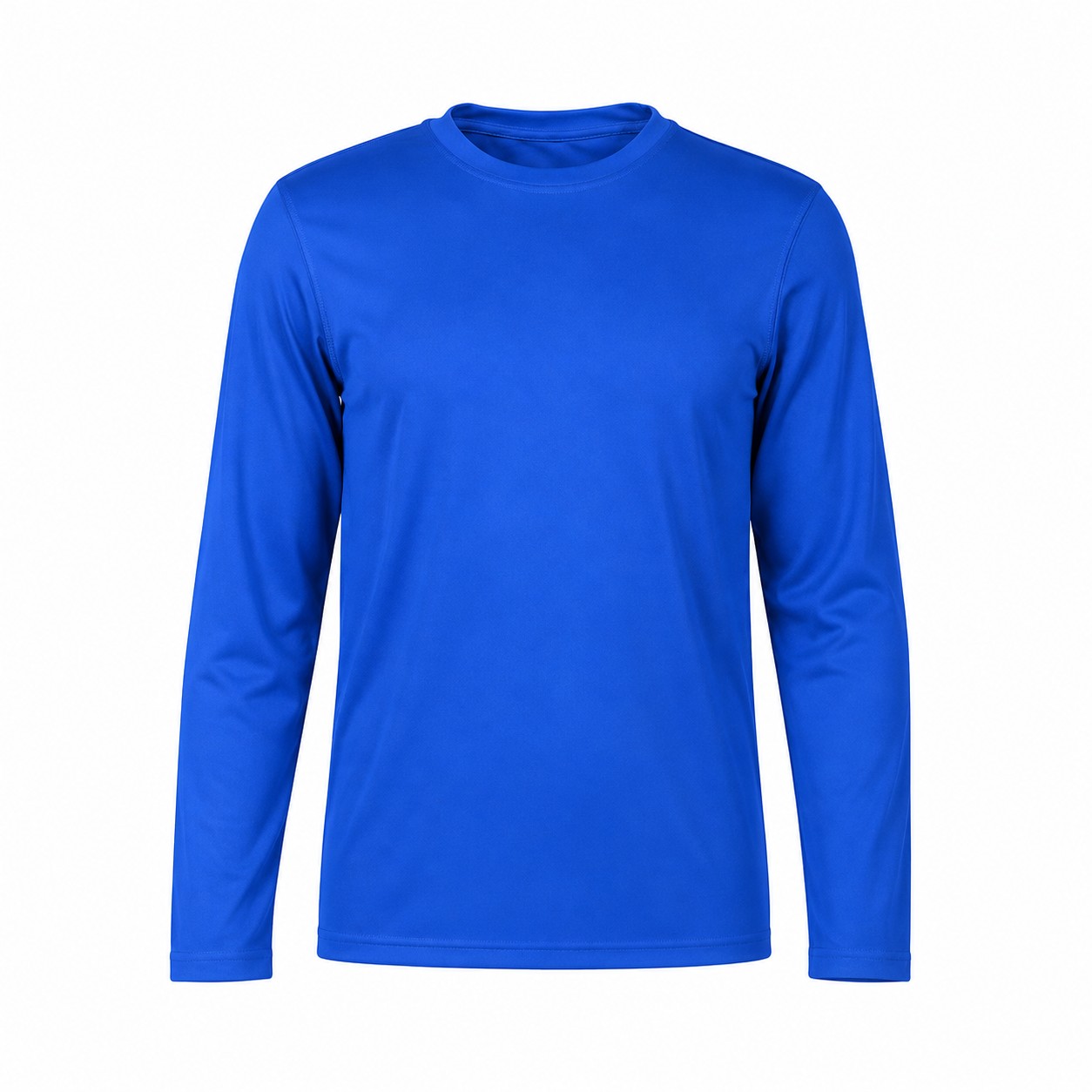 Polyester Stain Release Long Sleeve Shirt — Blue
