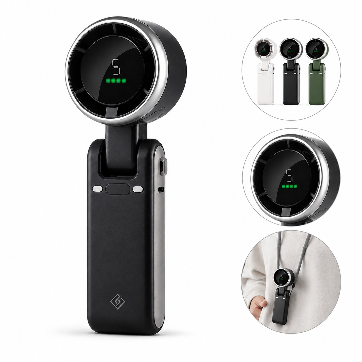 Foldable PVC Turbo Fan With Digital Display