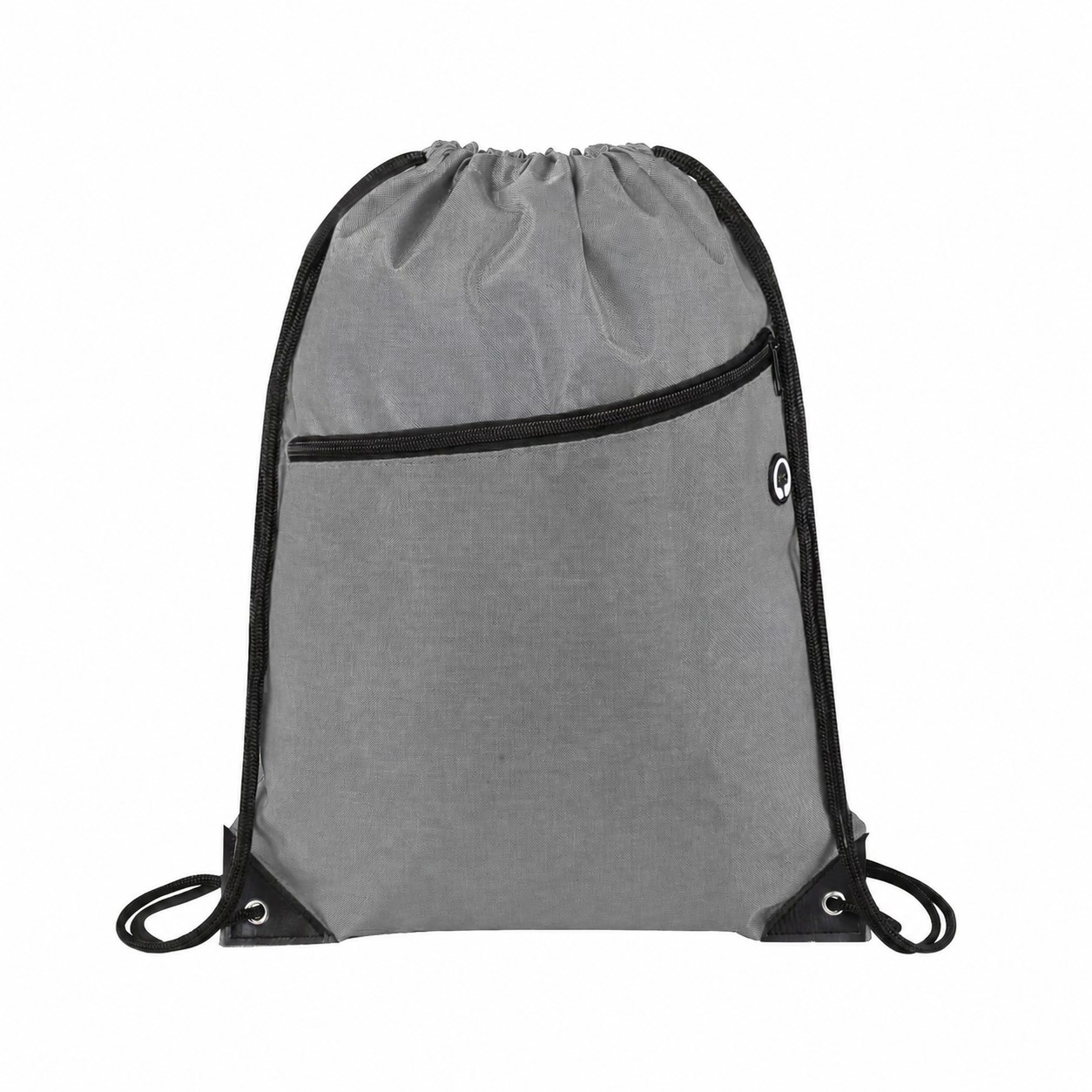 420D Polyester Drawstring Bag — Gray