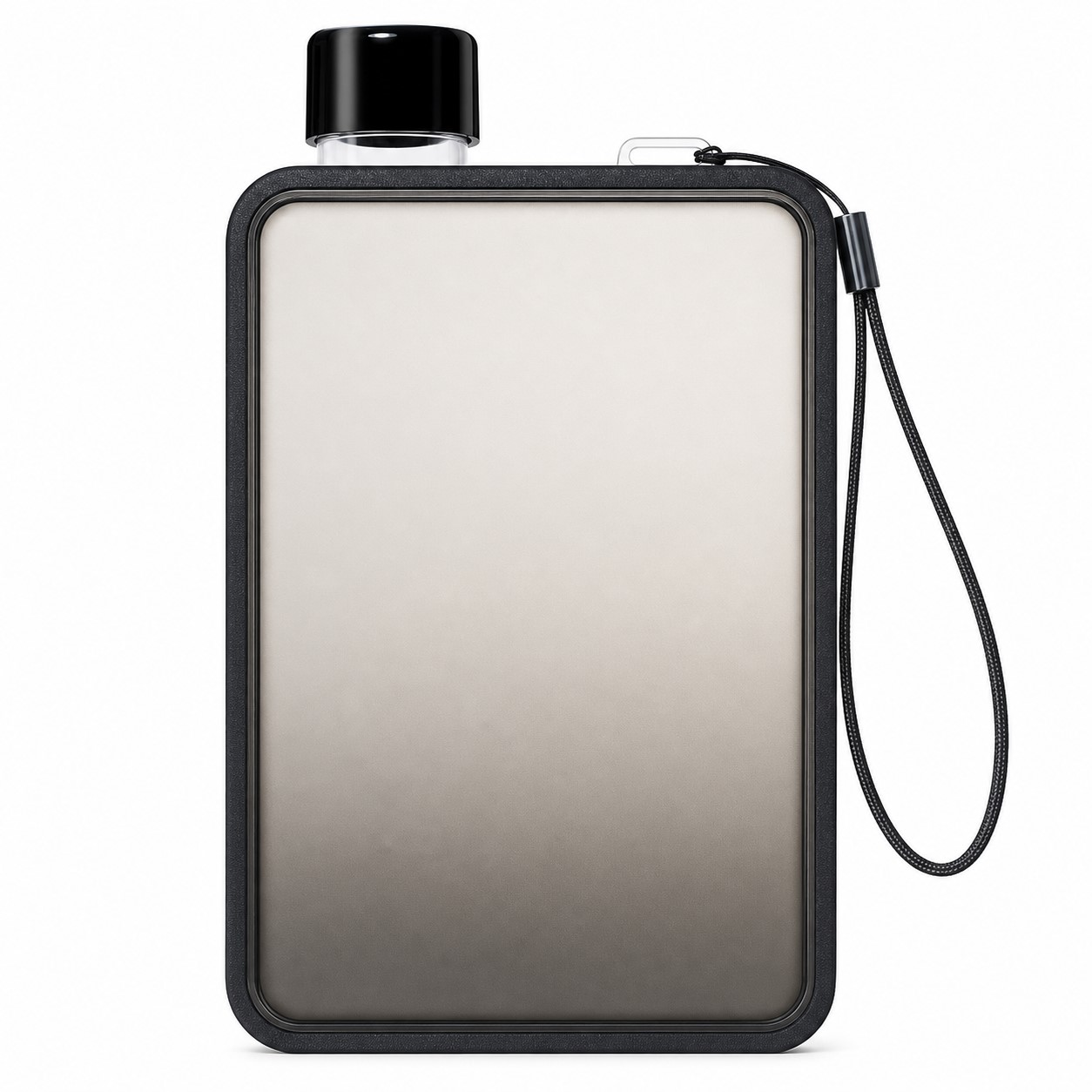 Flat Rectangular 13 Oz Water Bottle — view 2