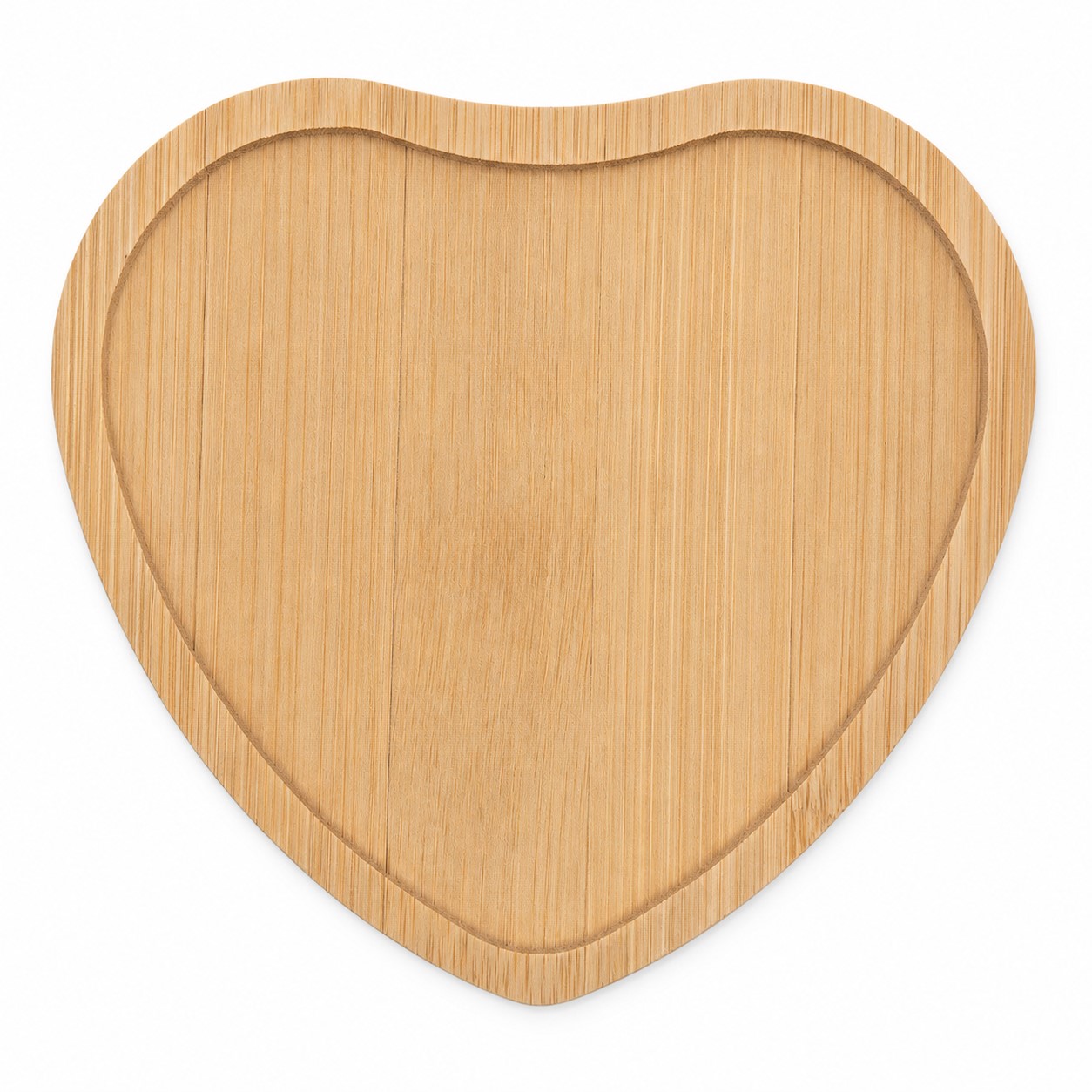 Heart-Shaped Wood Beverage Coaster — view 2