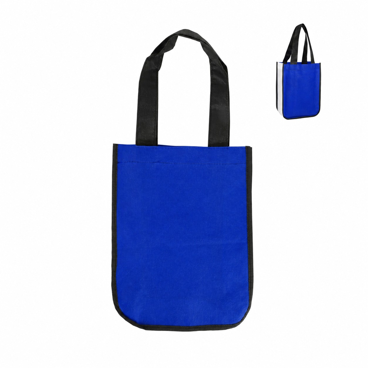 80GSM Non-Woven Carry Bag — Royal Blue/White