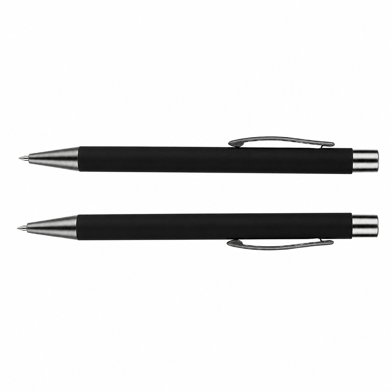 Bowie Rubberized Aluminum Ballpoint Pen — Black
