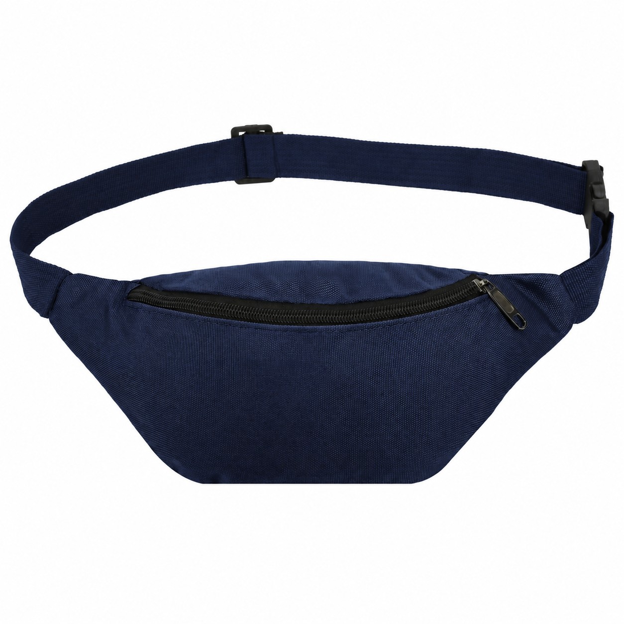 600D Polyester Roomy Fanny Pack — Navy Blue