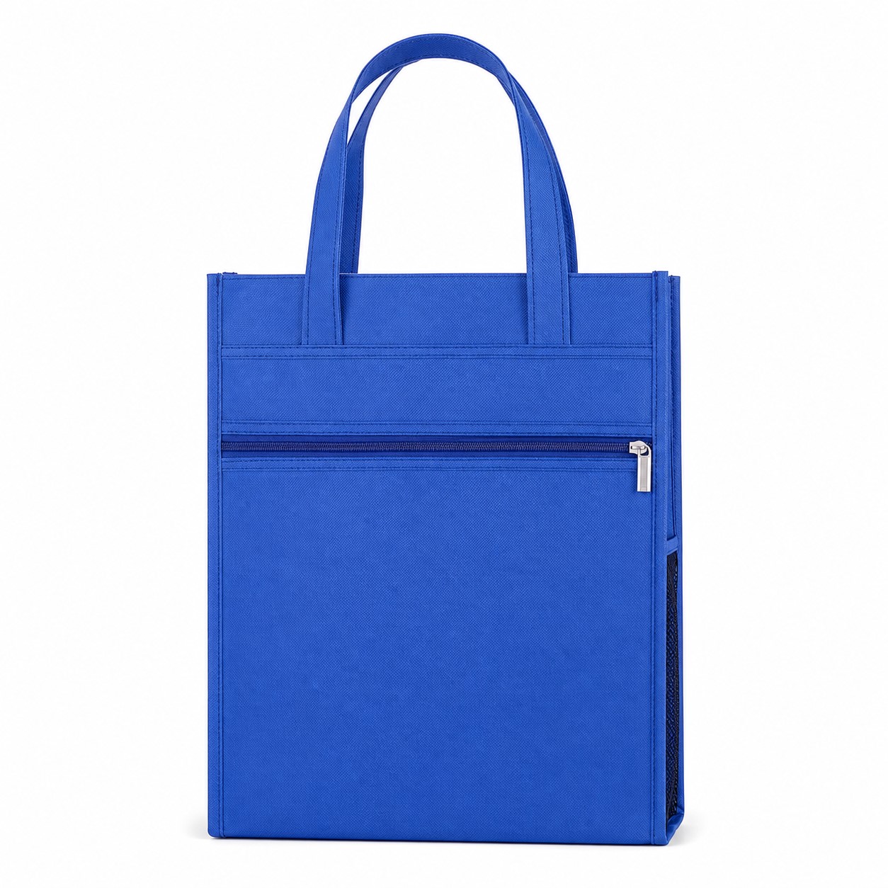 Oxford Grocery Tote With Front Zipper Pocket — view 2