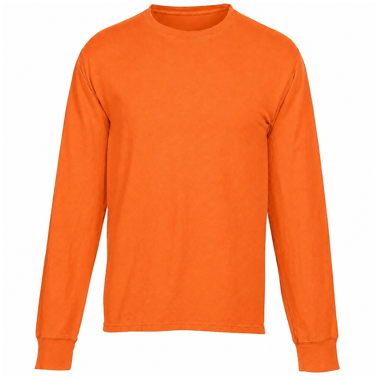 Garment Dyed Cotton Long Sleeve Tee — Orange