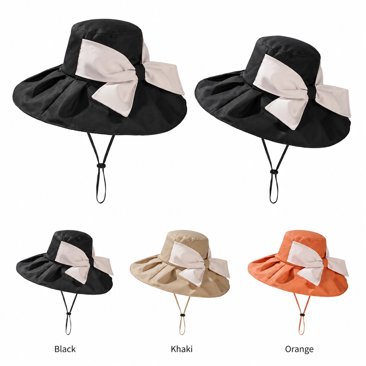 Bow Trim Bucket Sun Hat