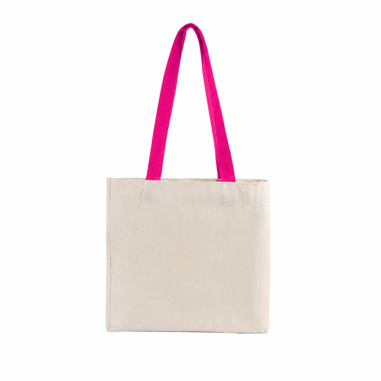 Cotton Adjustable Strap Tote Bag — Hot Pink