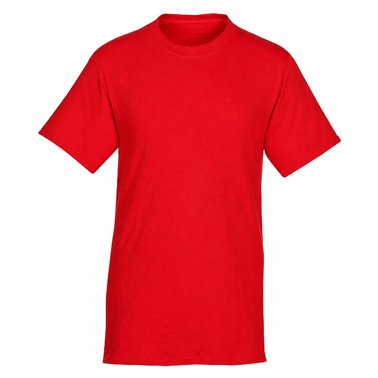 5.4-Ounce Cotton Crewneck Shirt — Red