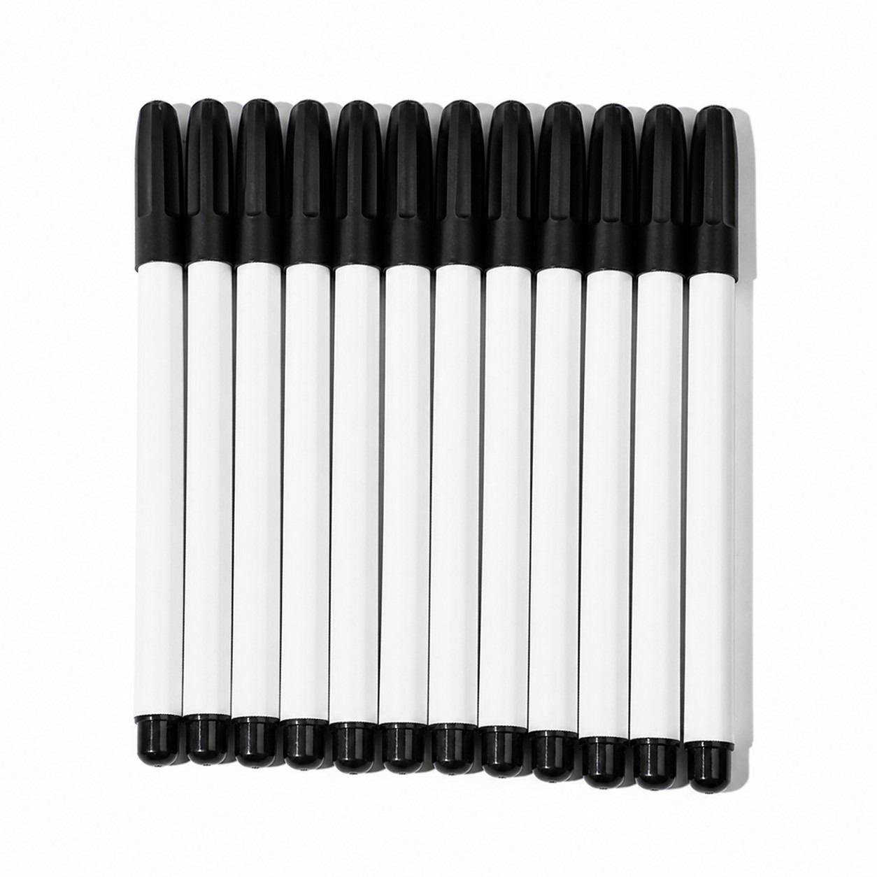 Fine Tip Plastic Dry Erase Marker Set — Black