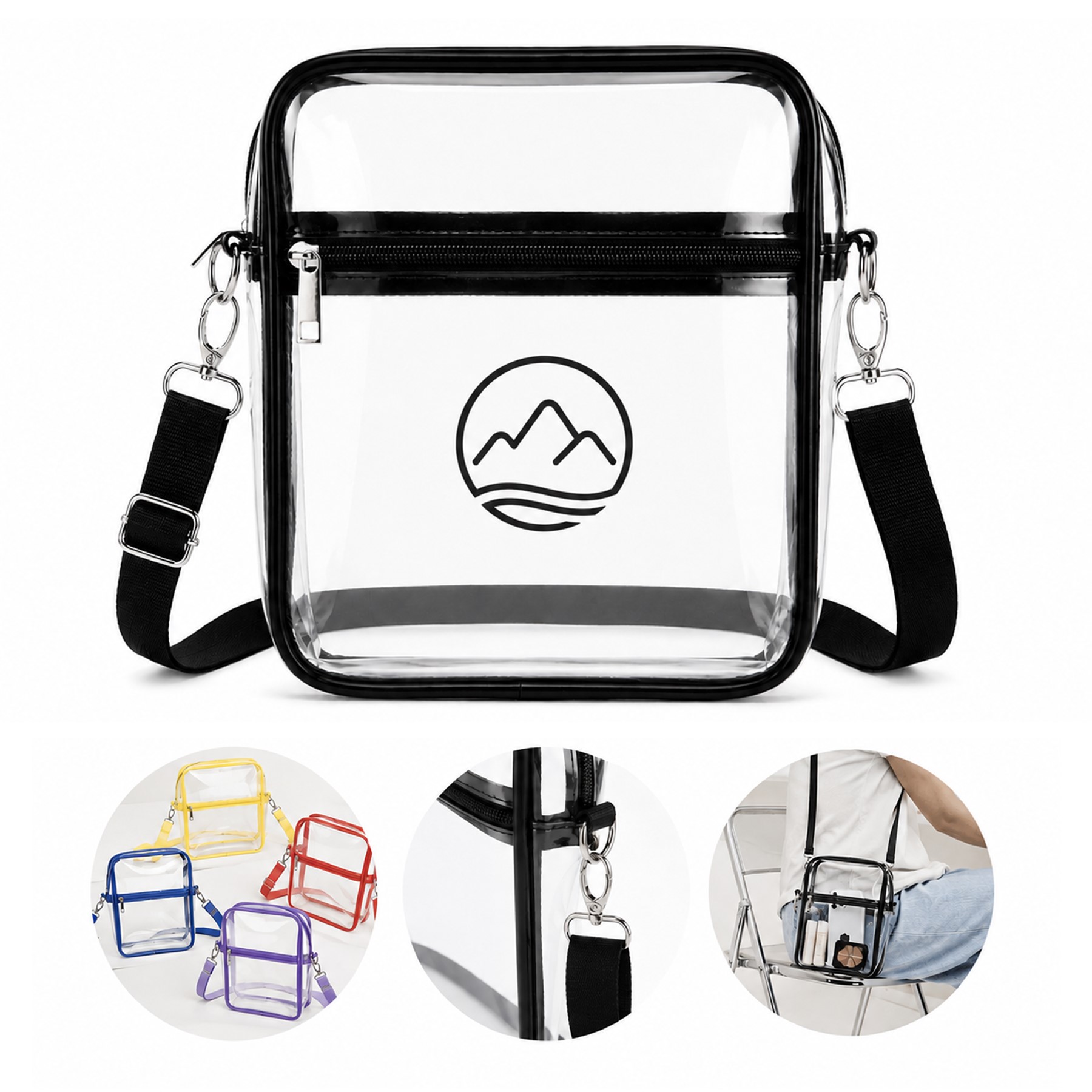 Transparent ABS Plastic Crossbody Organizer Bag