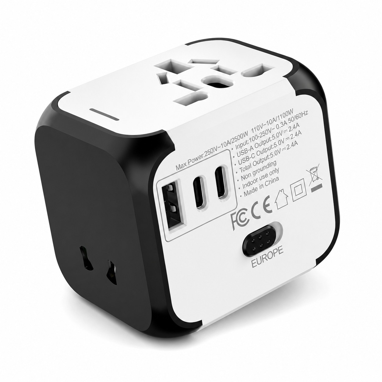 Universal Three Device Travel Adapter — view 2