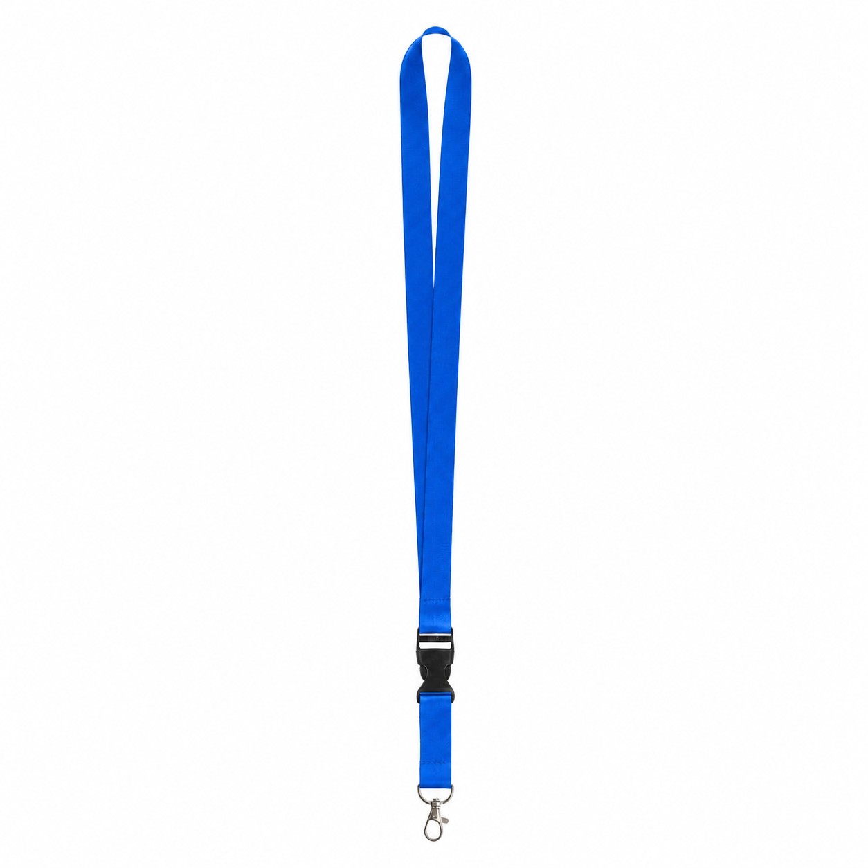 Polyester Badge Lanyard With Attachment Options — Blue