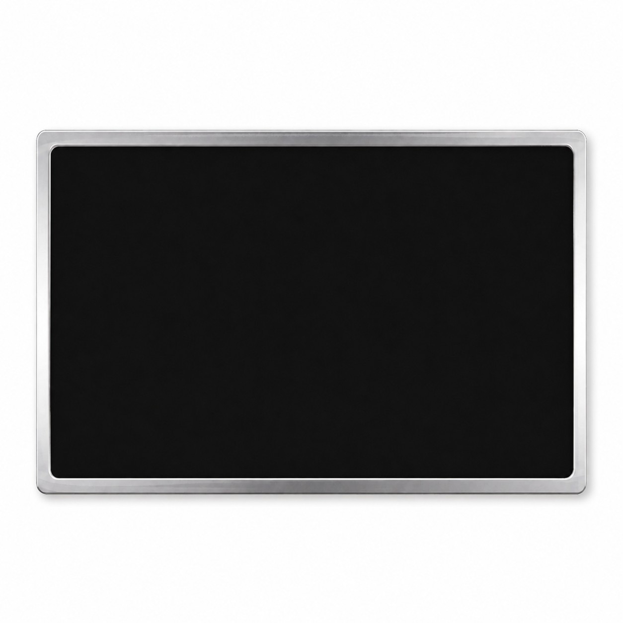 Rectangle Epoxy Dome Lapel Pin — Black