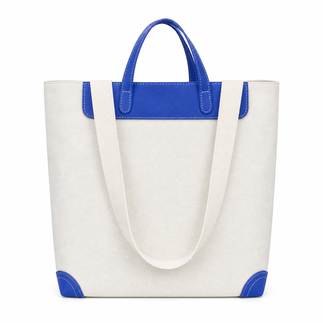 Canvas Tote With PU Corners And Double Closure — view 2