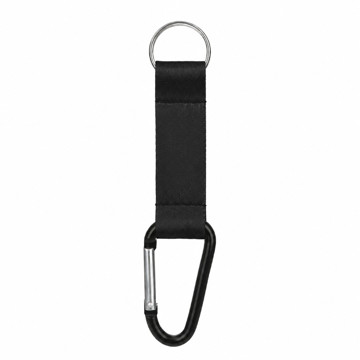 Pocket Lanyard Carabiner Keyring Strap — Black