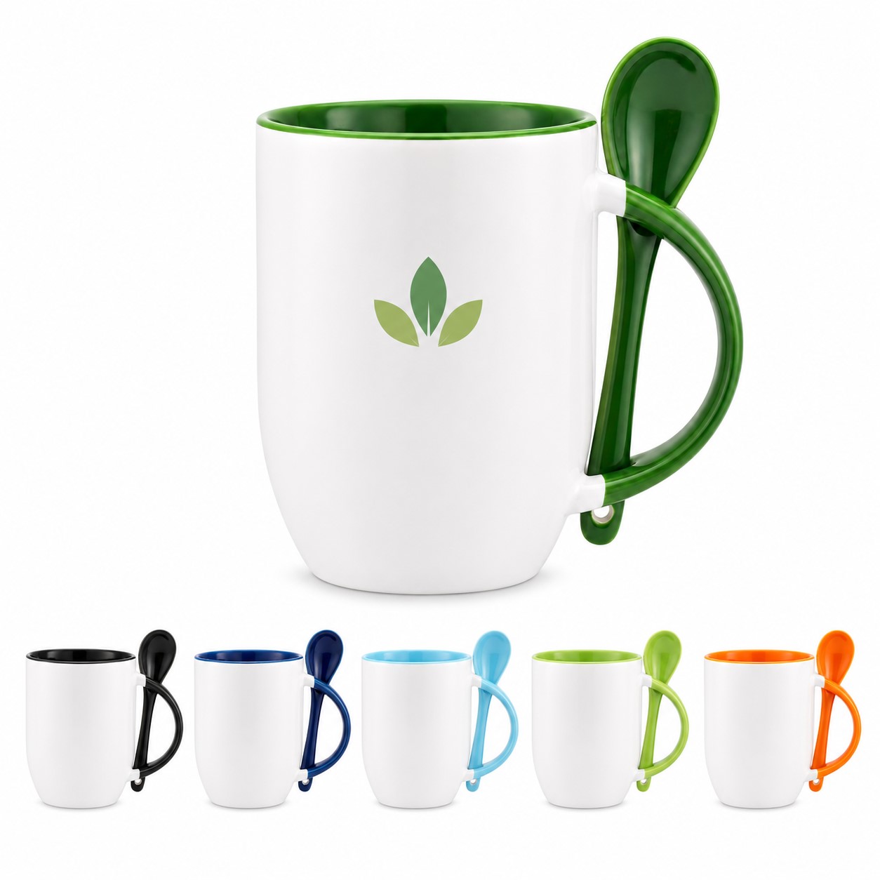 11 Oz Ceramic Mug With Spoon