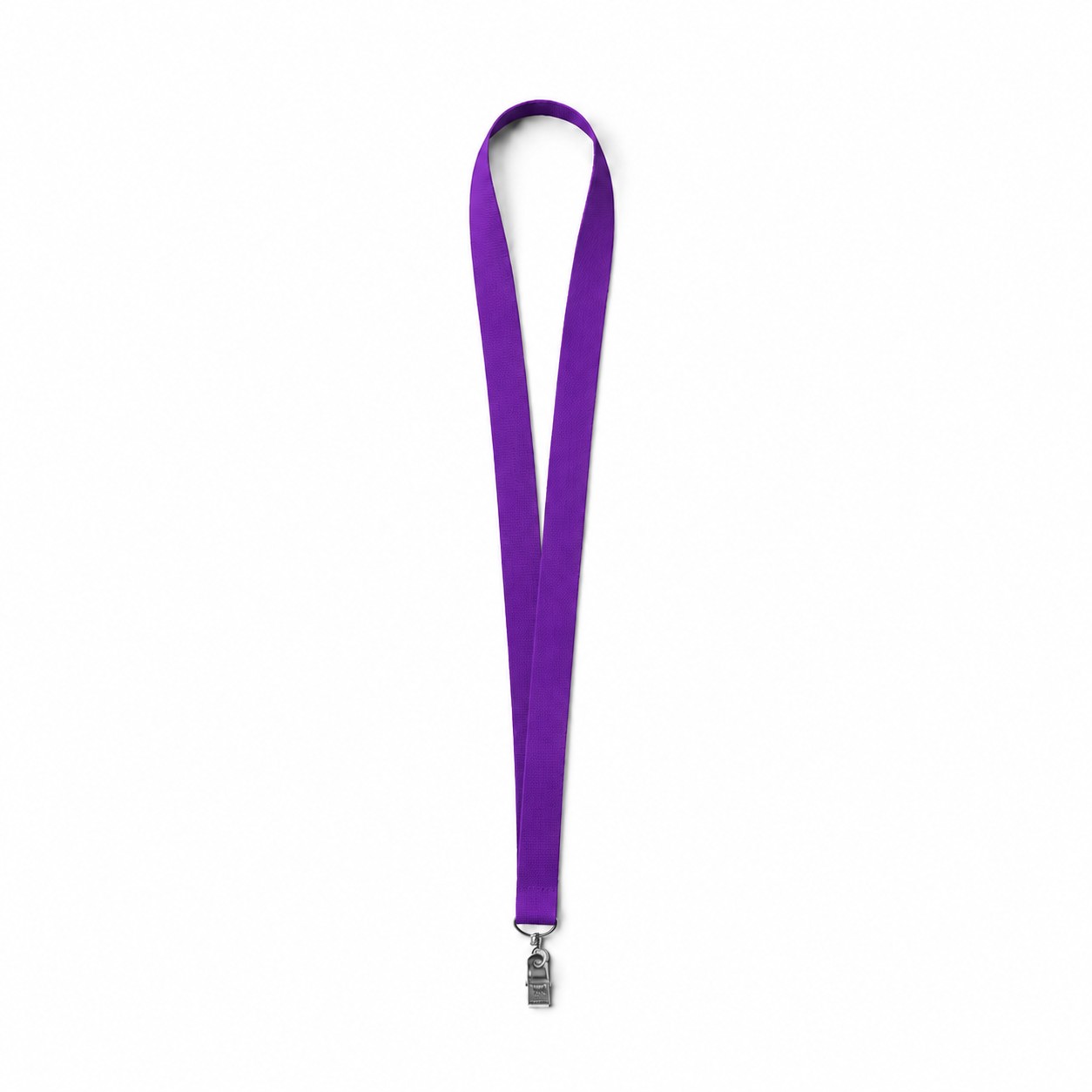 Polyester Bulldog Clip Badge Lanyard — Purple