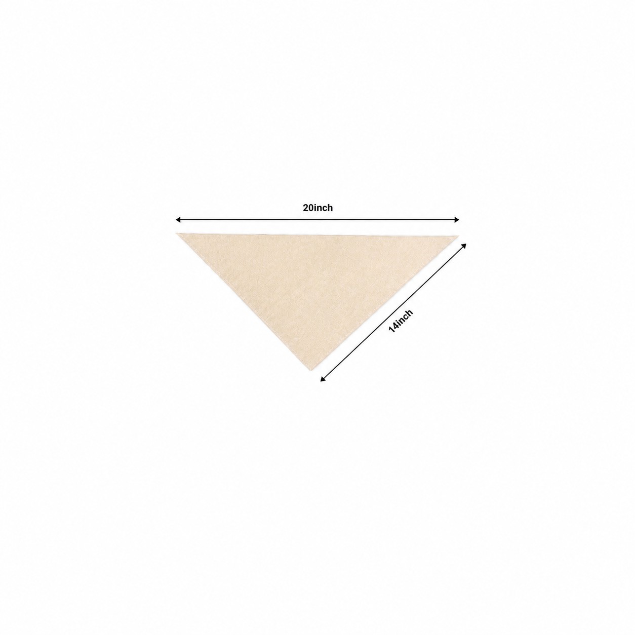 Cotton Triangle Pet Bandana — Natural Beige