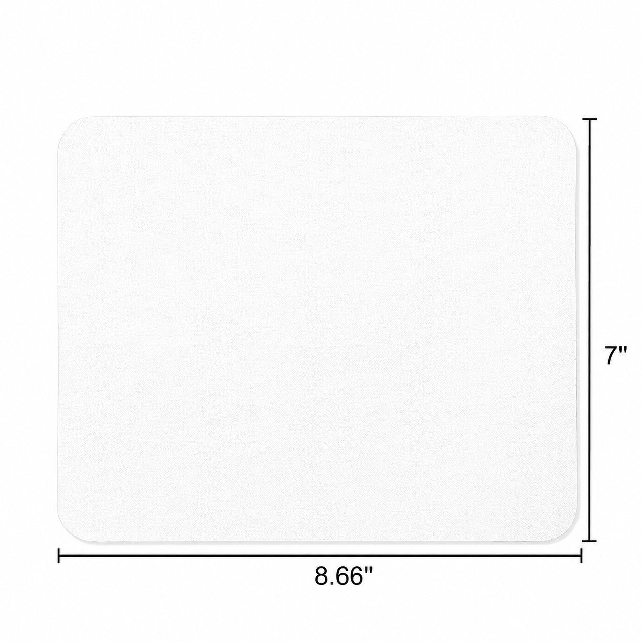 Thin Fabric Mouse Pad With Rubber Base — White