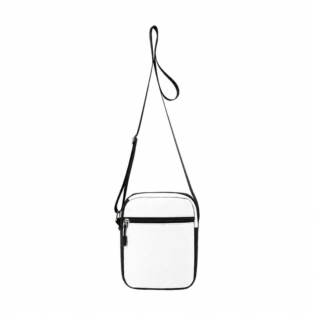 600D Polyester Crossbody Sling Bag — White