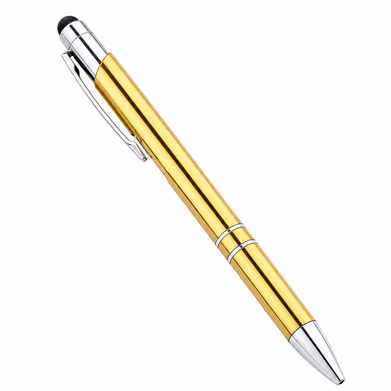 Retractable Stylus Ballpoint Pen — Gold
