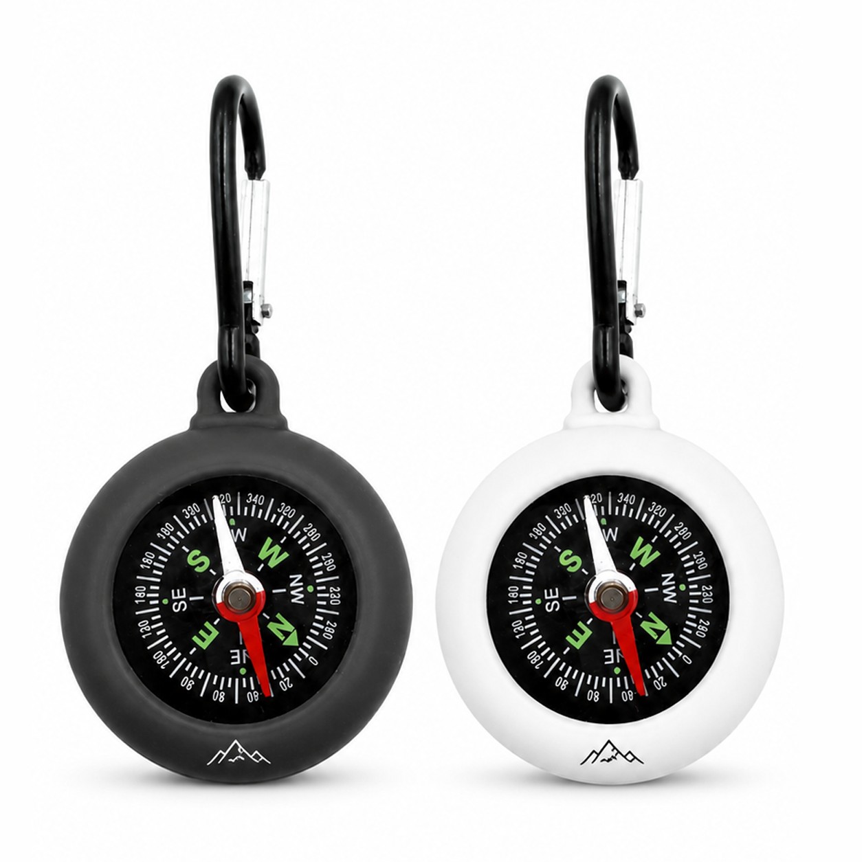 Silicone Compass With Zinc Alloy Carabiner — view 1