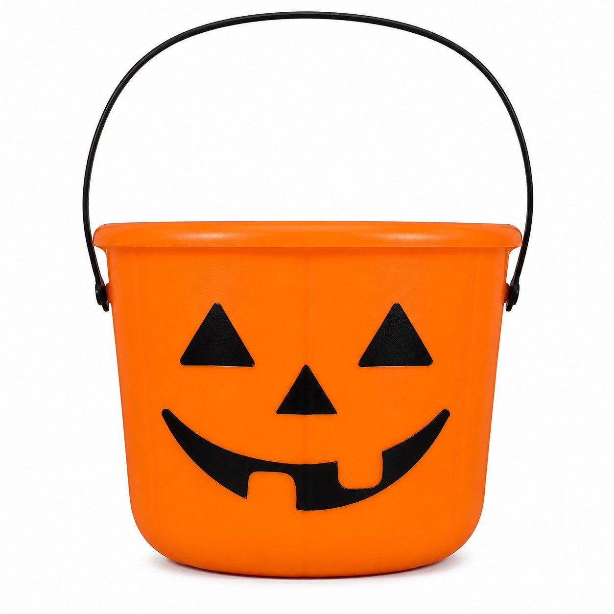 Pumpkin Face Polypropylene Treat Pail — view 2