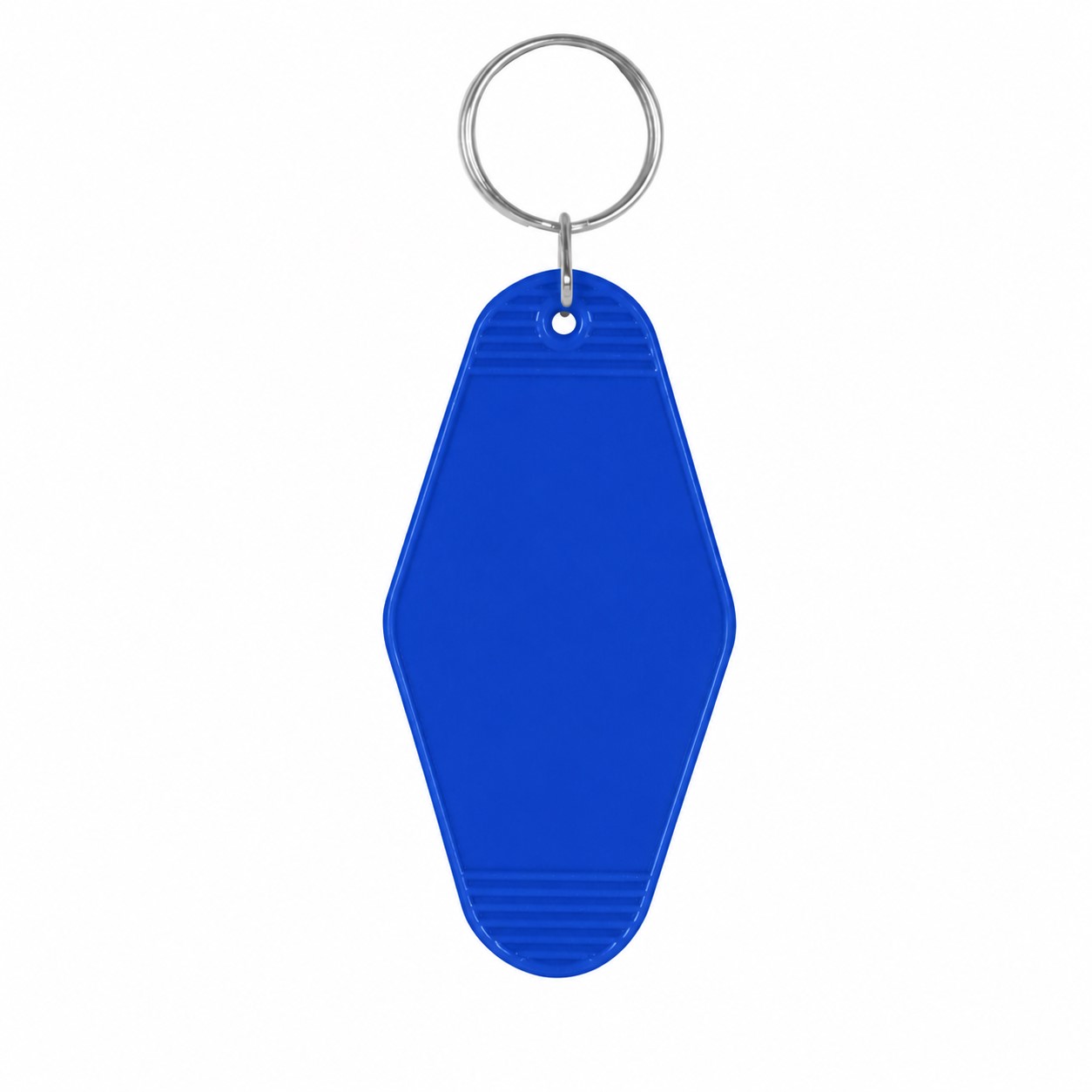 Plastic Motel Key Tag Ring — Royal Blue