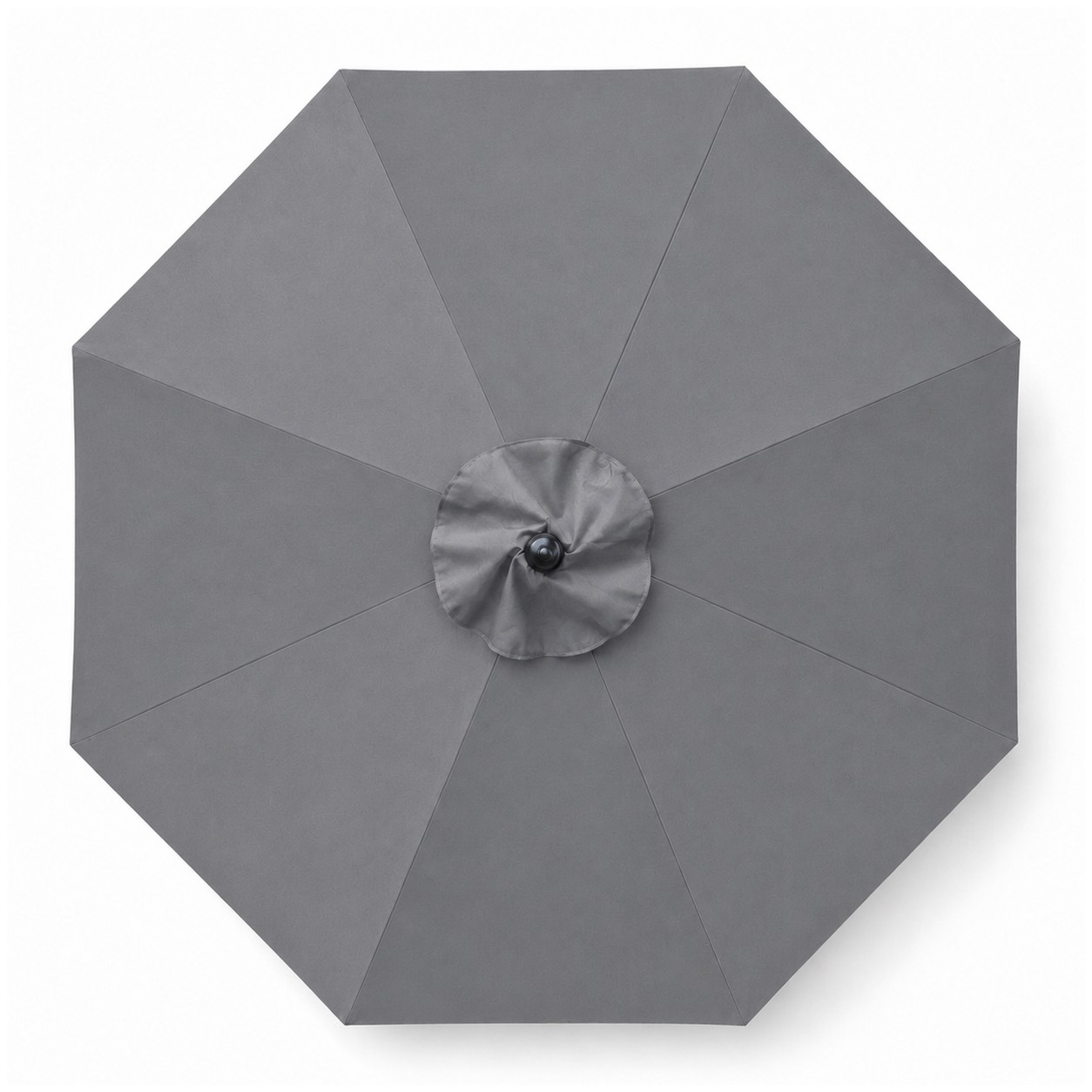 9' Aluminum Market Umbrella Crank Lift — Pewter Gray