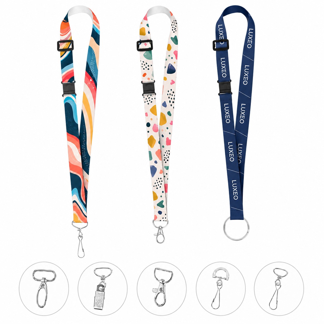 Adjustable Breakaway Polyester Neck Lanyard