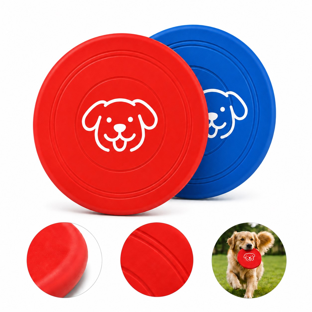 Soft TPR Seven Inch Dog Flying Disc
