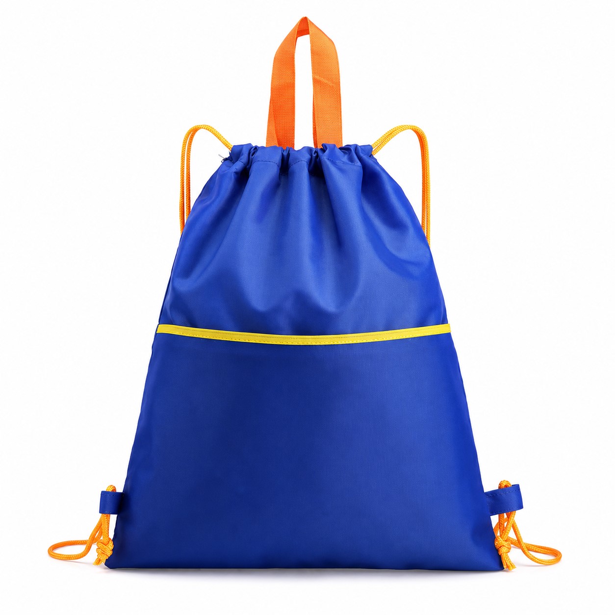 Polyester Drawstring Backpack With Carry Handle — view 2