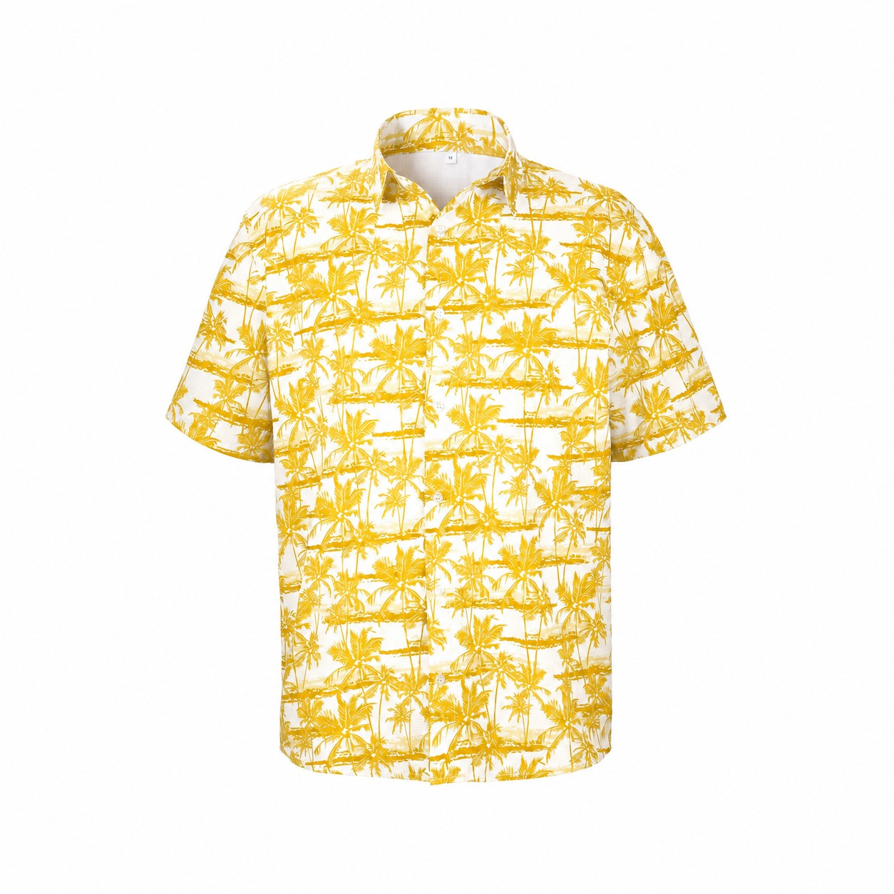 Breathable Polyester Mesh Hawaiian Shirt — Yellow