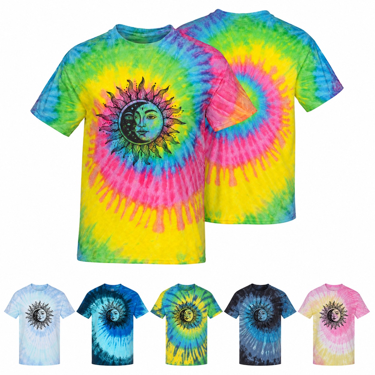 Spiral Tie Dye Cotton T Shirt