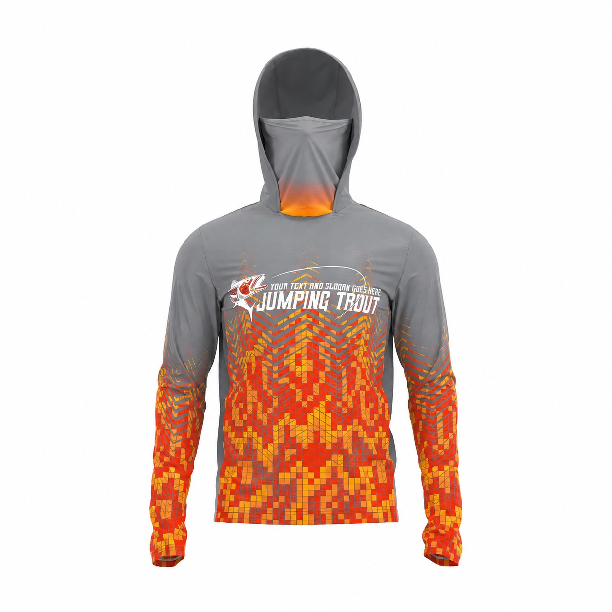 Polyester Spandex UPF Hoodie — Gray