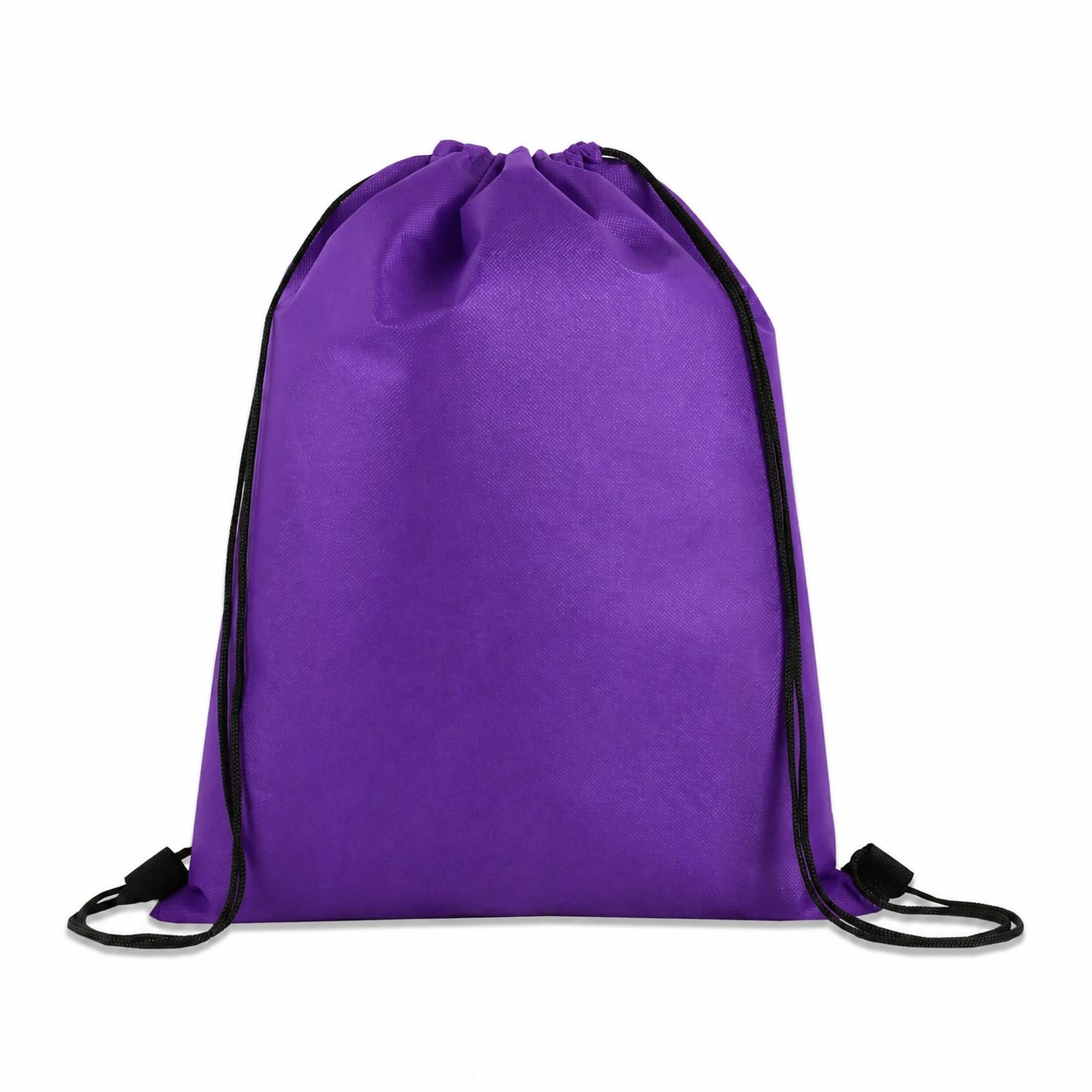 Large Non-Woven Drawstring Cinch Backpack — Purple