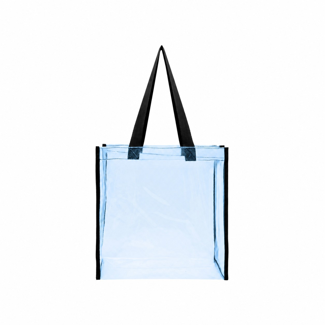 Clear PVC Tote Bag — Light Blue
