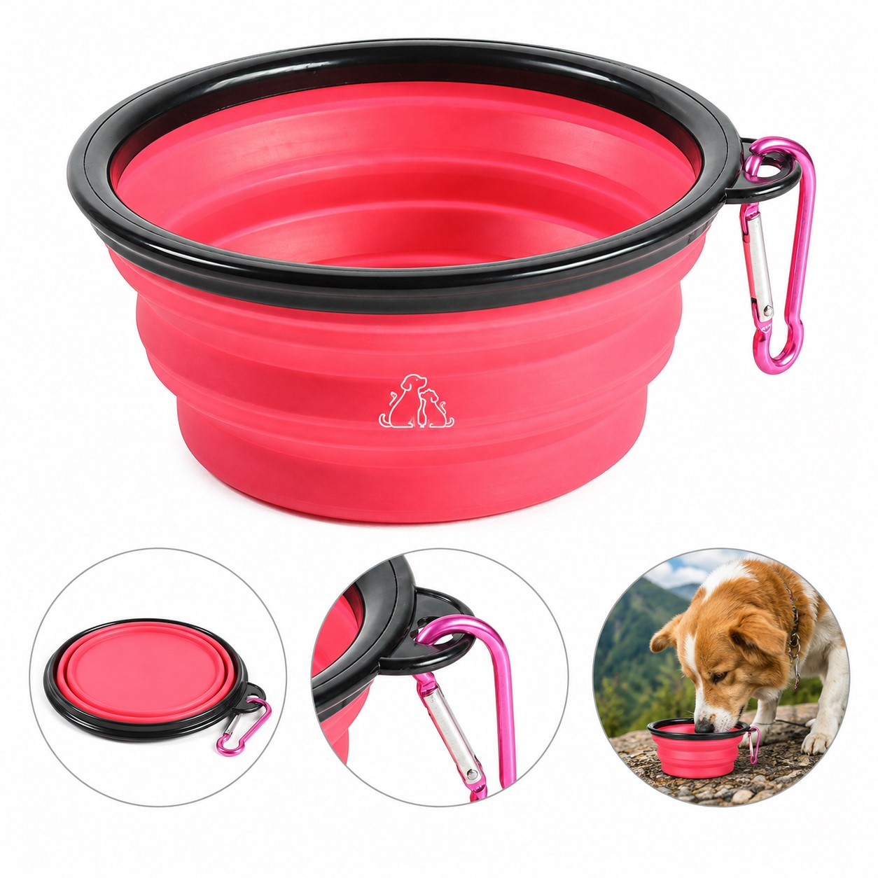 Collapsible Polypropylene Travel Pet Bowl
