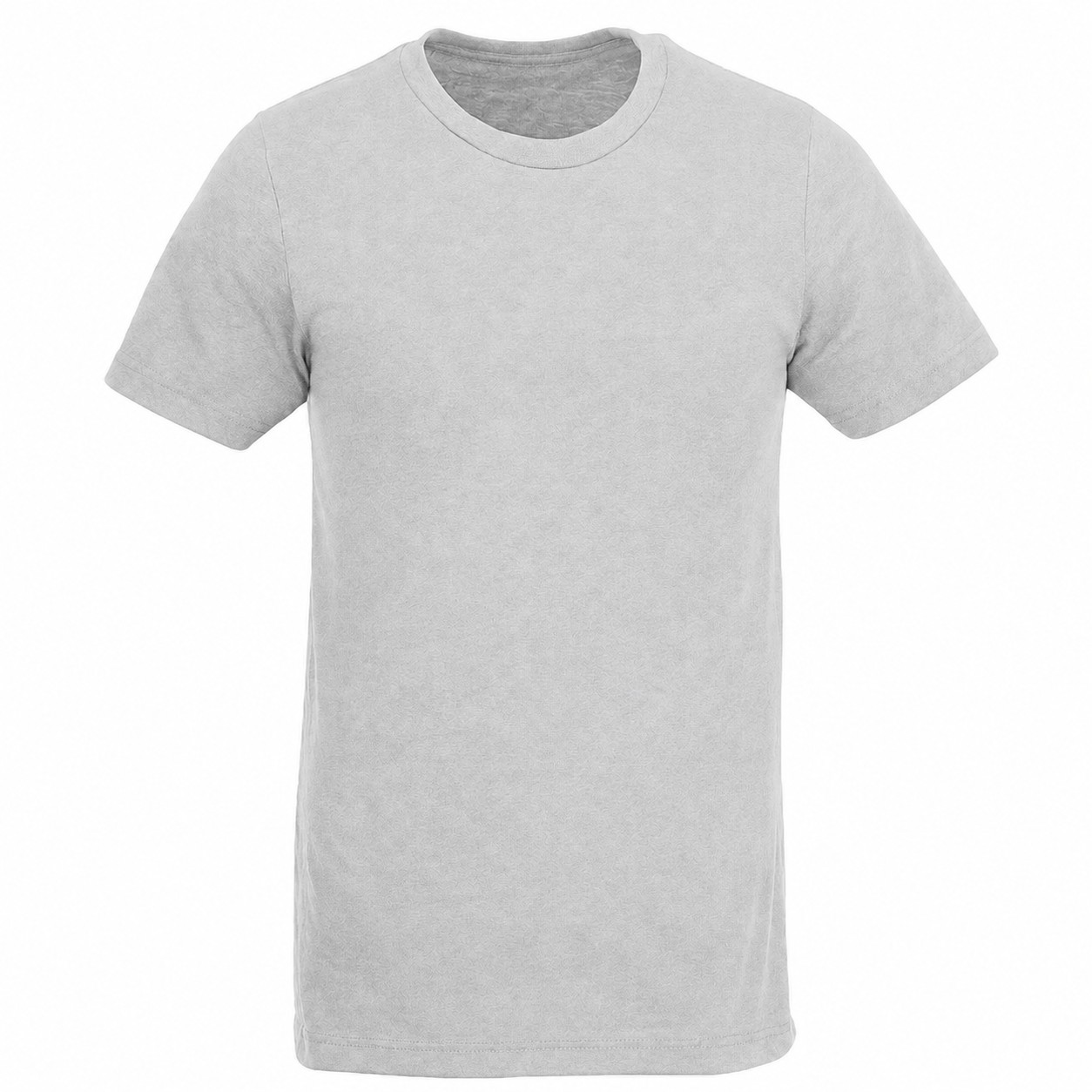 Recycled Polyester-Cotton Crewneck T-Shirt — Silver