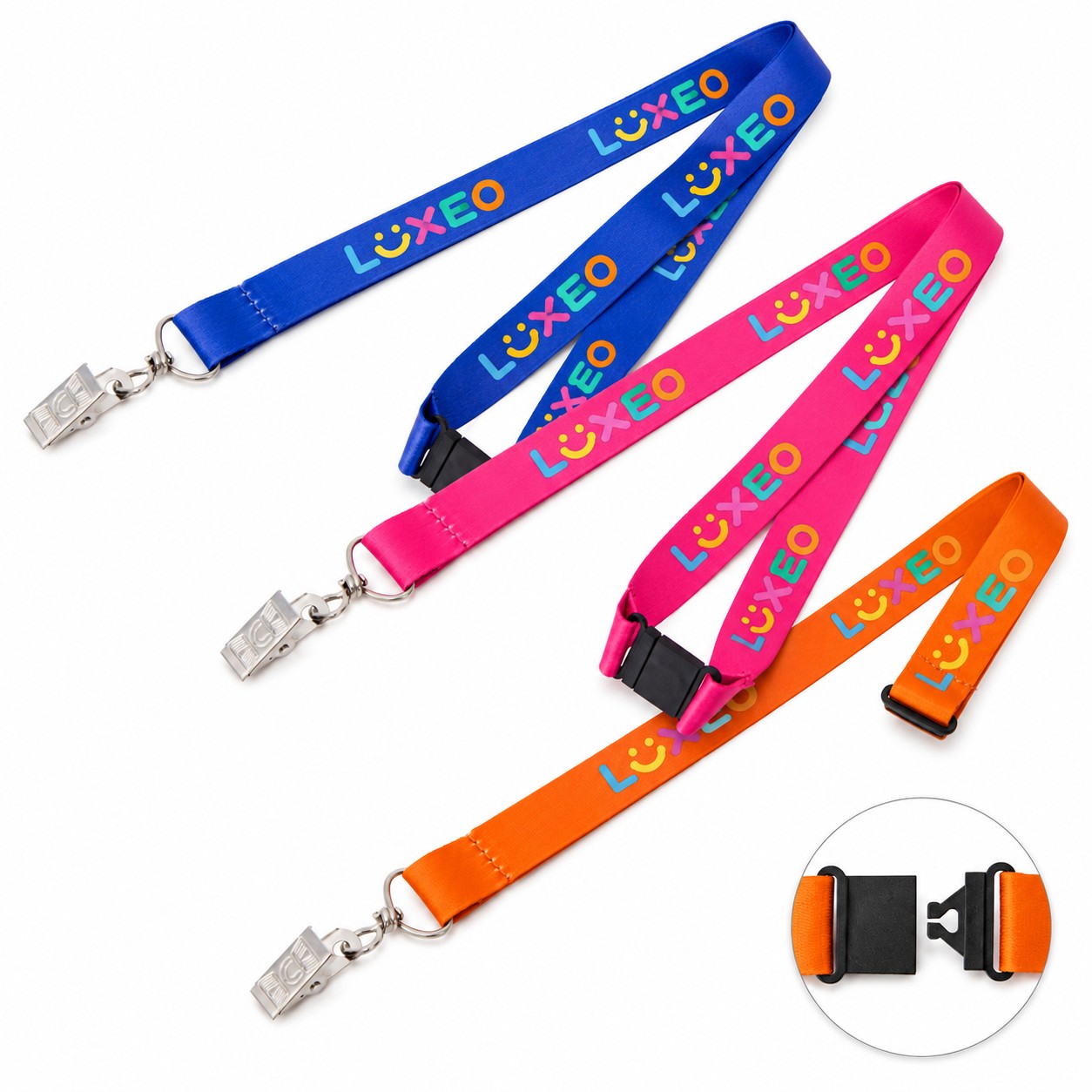 Rear Breakaway Bulldog Clip Lanyard