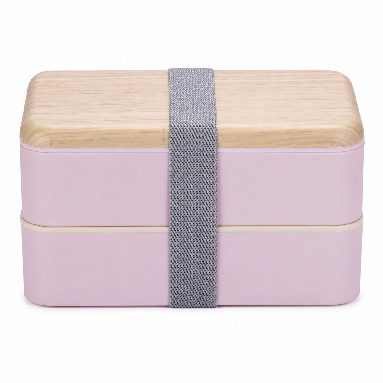 Divided Polypropylene Lunch Box With Retaining Band — view 2