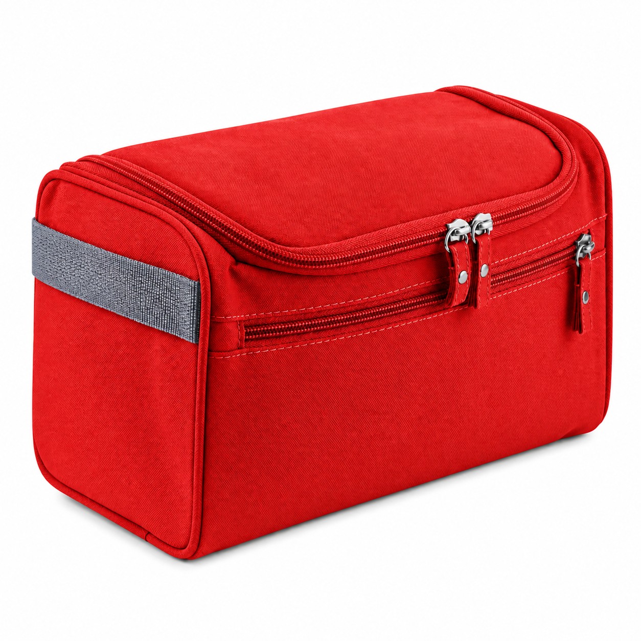 Hanging Waterproof Toiletry Organizer Bag — Red