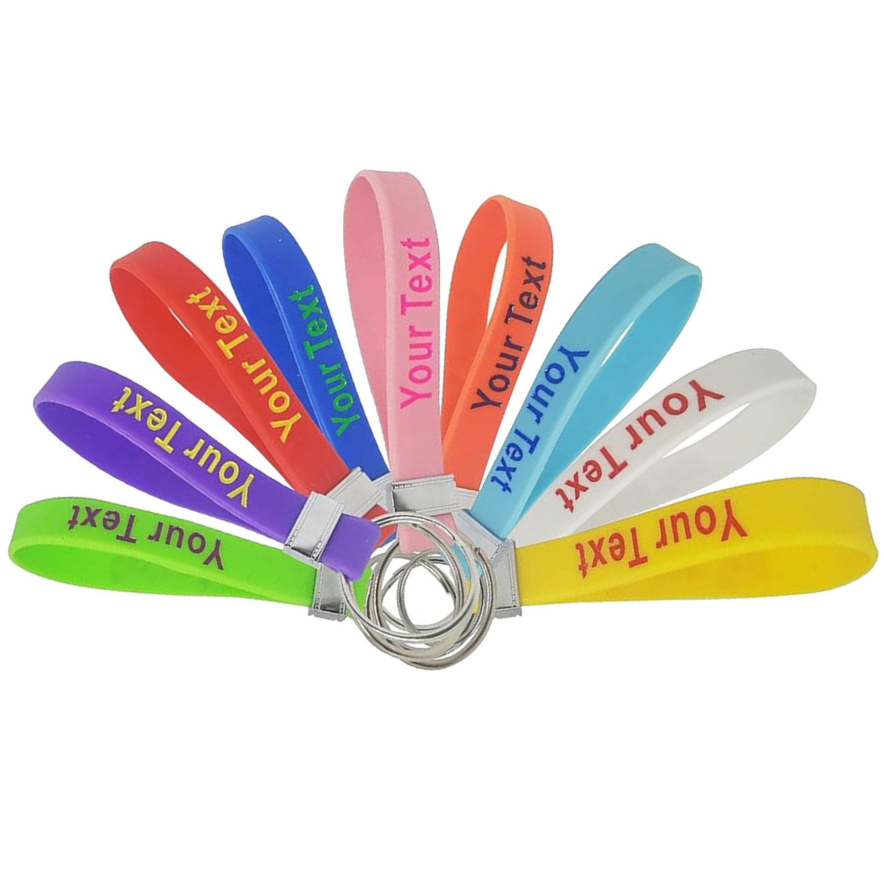 Silicone Loop Keychain Wristband — view 2